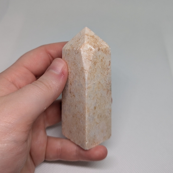 Peachy Pink Amethyst Genuine Crystal Tower - Picture 5 of 7